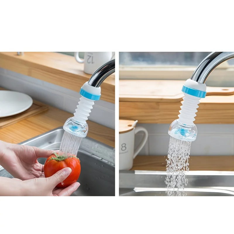 Faucet Bubbler 360 Rotatable Bent Water Saving Tap Aerator Diffuser Faucet Nozzle Filter Water Filter Swivel Head Kitchen Tools