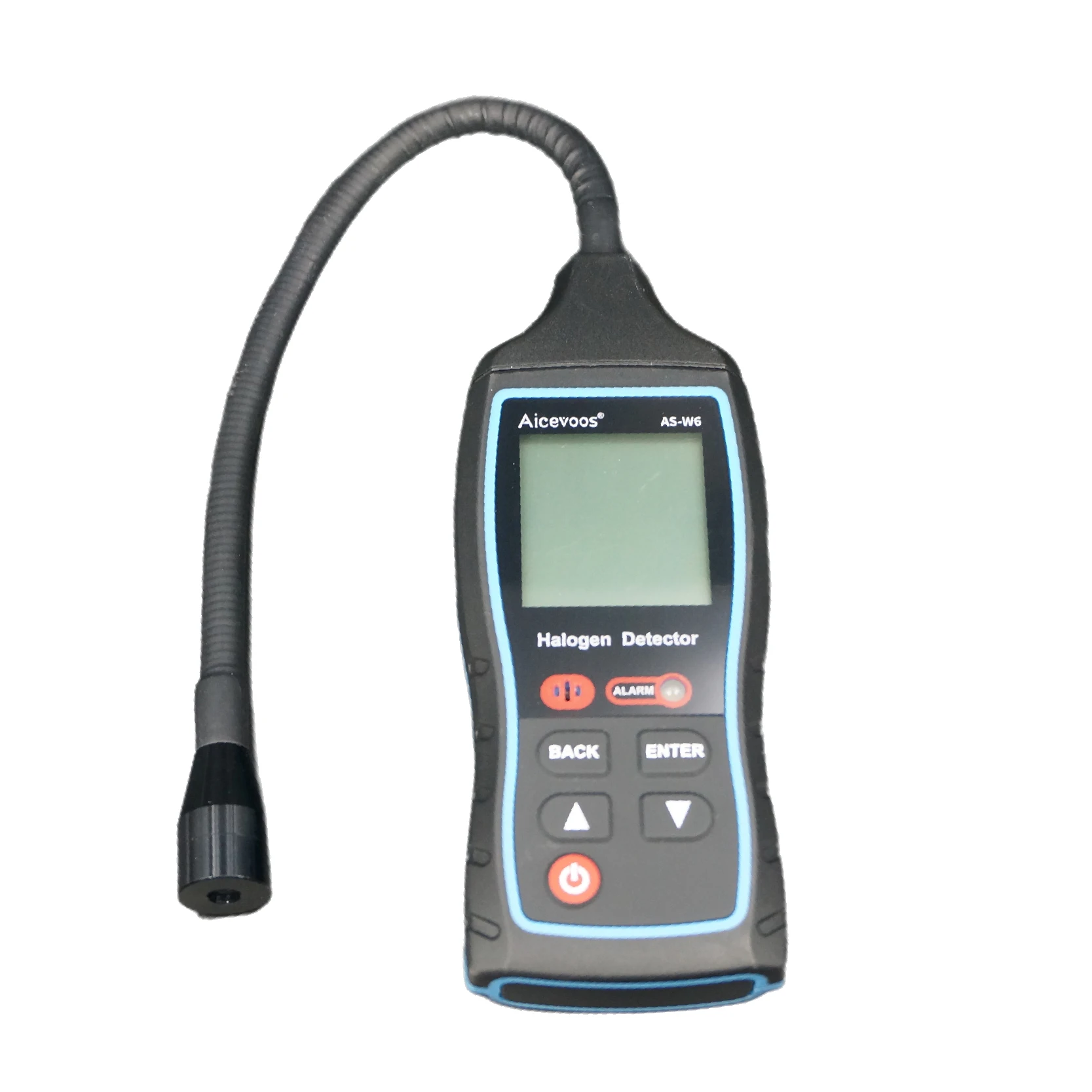 كاشف تسرب غاز الهالوجين المحمول R134a R22 لمكيفات الهواء شاشة رقمية مسبار مرن مناسب للمنزل والصناعة إنذار عالي الحساسية