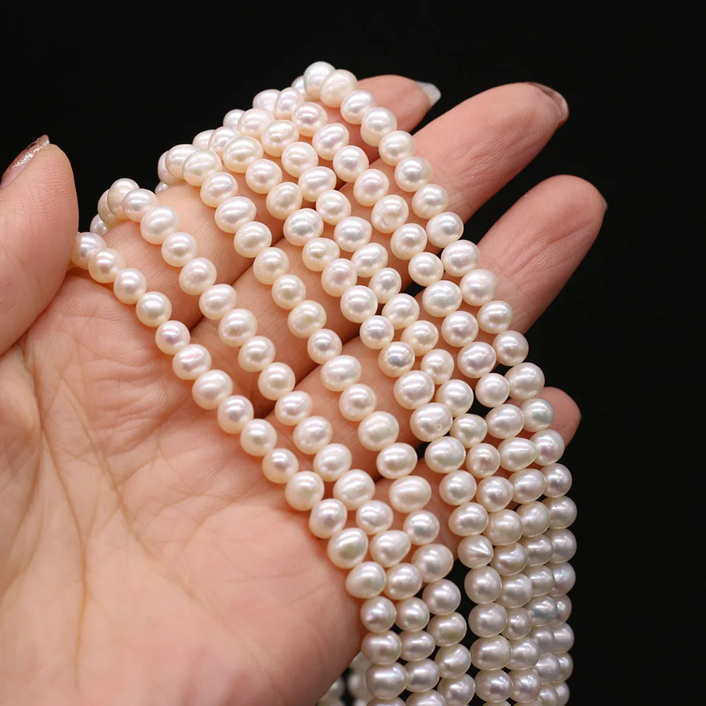 

Natural Zhuji Freshwater Culture Pearl Beads Loose Smooth Punch Bead for Jewelry Making Diy Necklace Bracelet Supply