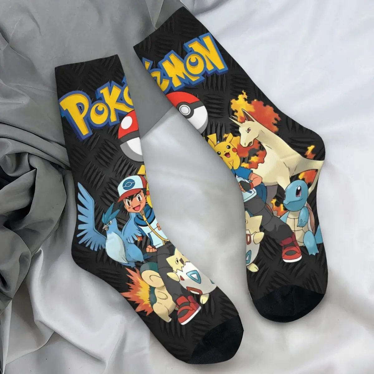 Pokemon MINISO Socks Funny Stockings Autumn Non Slip Couple Socks Soft Breathable Custom Climbing Socks