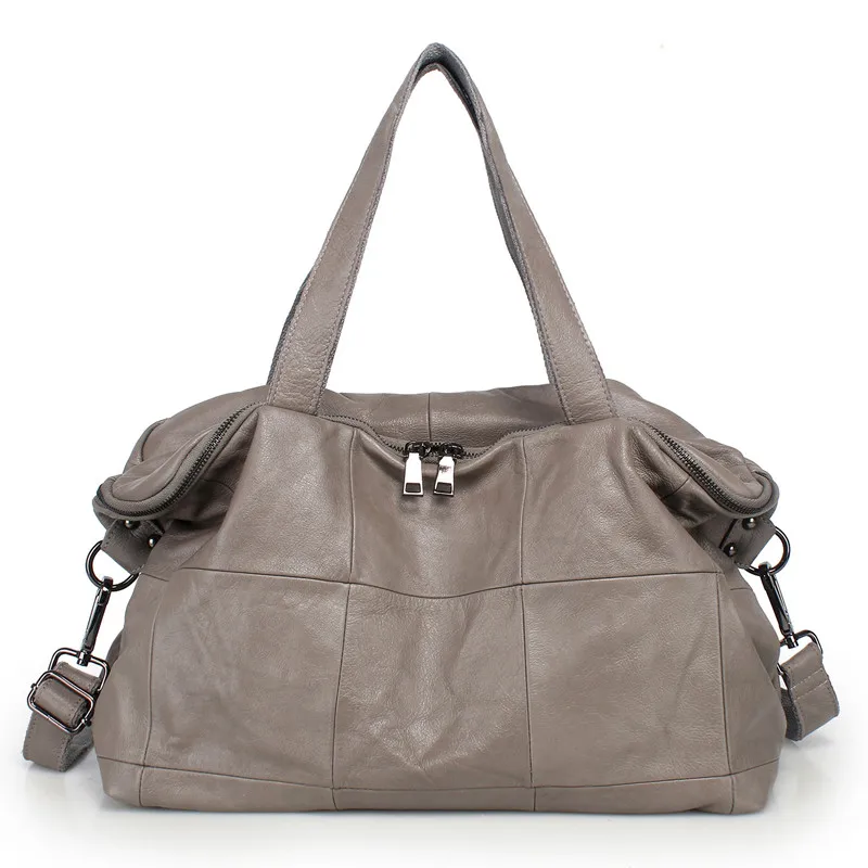 Large Capacity Tote Bag for Women Real Leather Crossbody Bag Soft Casual Shoulder Bag Spacious Handbag for Work Travel Shopping