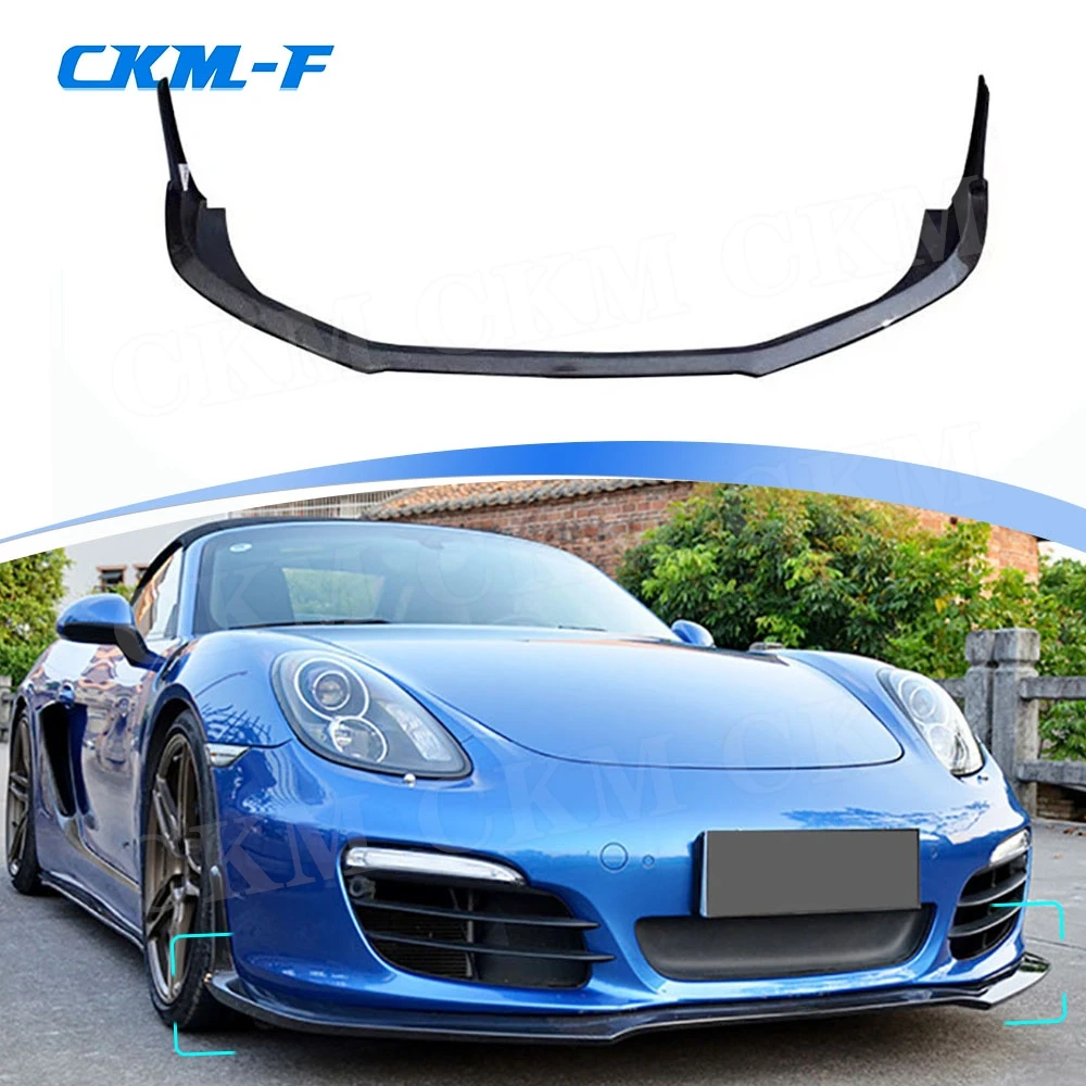 

Carbon Fiber Front Bumper Lip For Porsche 981 Cayman Boxster 2013-2015 Front Bumper Lip Body Kit Add On Parts