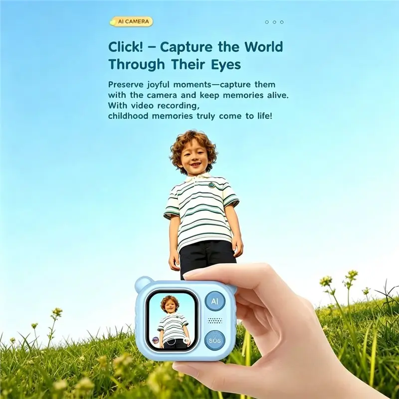 New Arrivals-GPS Tracking Children AI Photographic& Learning Device, Take Photos Record Videos, Two-Way Call Micro Chat,