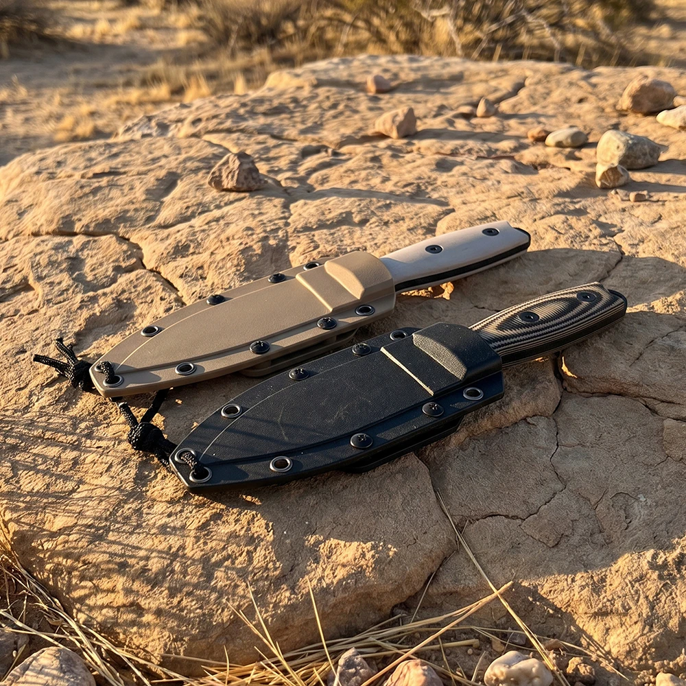 D2-Klinge ESEE 4 Feststehendes Messer mit G10-Griff und kompletter Kydex-Scheide – Ideal für Dschungelabenteuer, Camping, Klettern, Picknick, Angeln, Reisen und Fruchtbehandlung – Detail 7