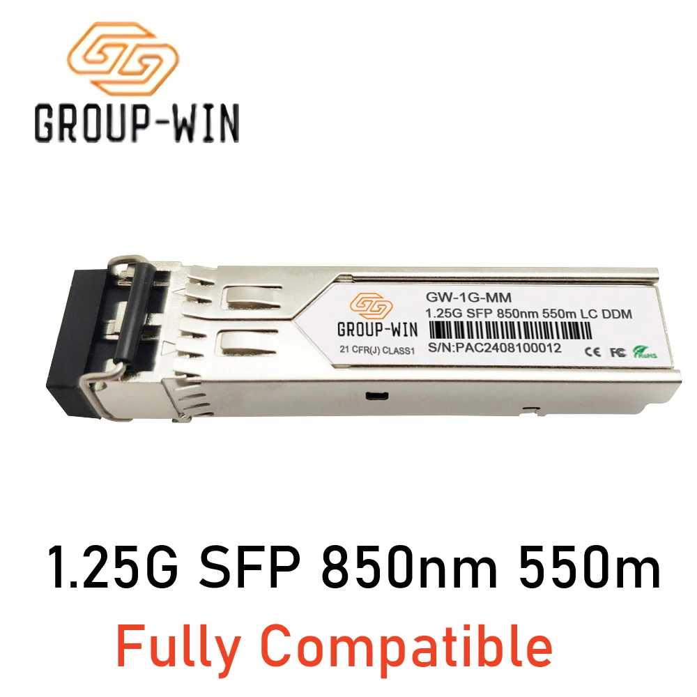 1.25G 550nm 550m MMF multimode Dual Fiber LC SFP Transceiver Module 1000BASE SFP SFP Transceiver 1000BASE-LX/LH