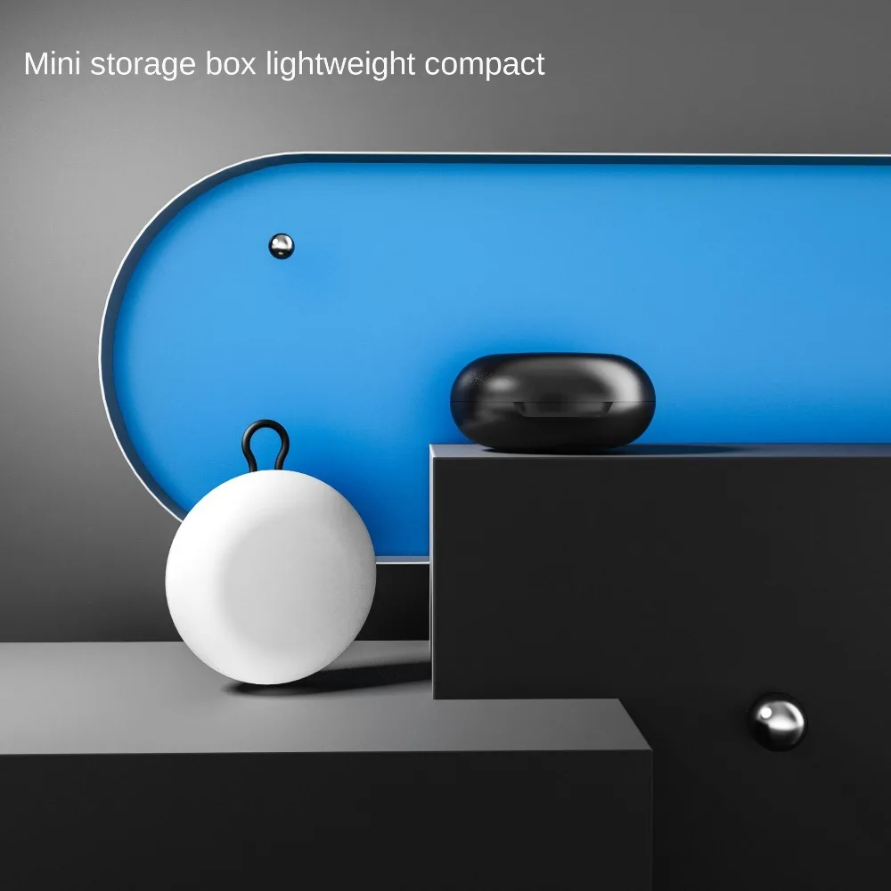 2024 Round Soundproof Earplug Box Mini Soundproof Earplug Storage Box Earring Plastic Sleeping Earplug Organiser