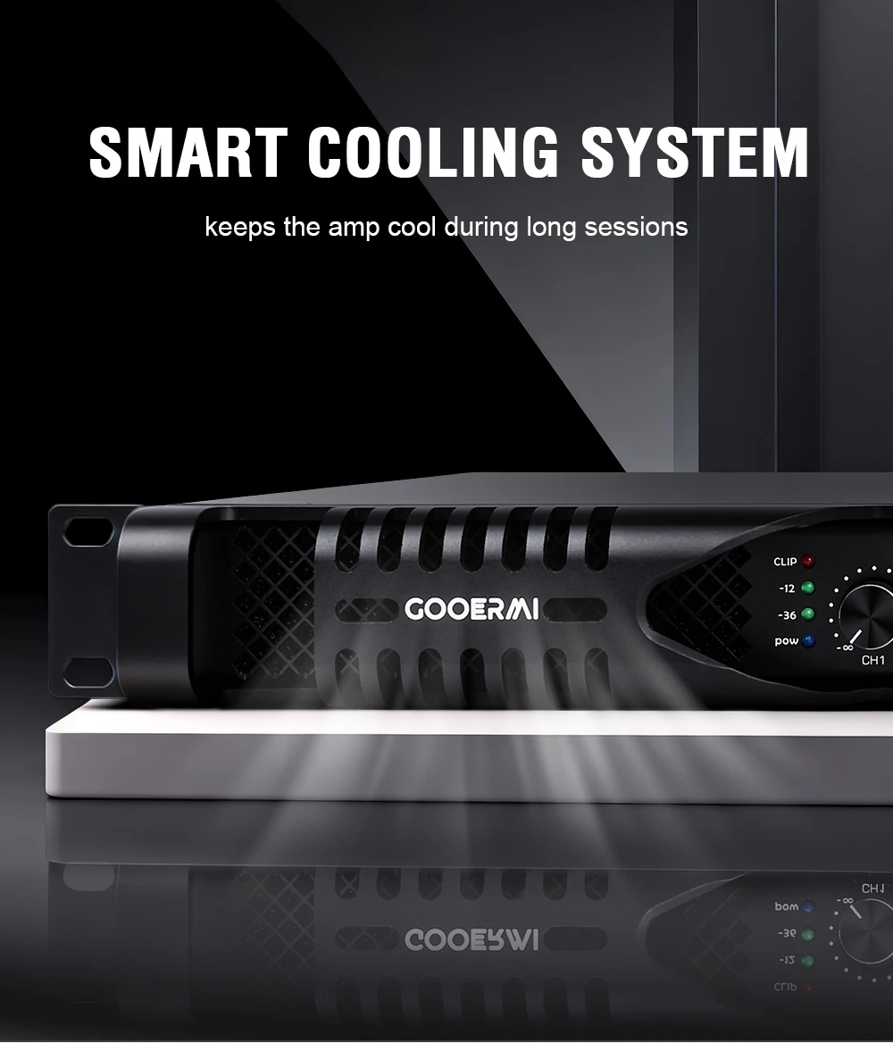 Gooermi DZ1300 1U مضخم رقمي 2 قناة 2*2000 واط مكبر كهربائي نظام صوت ستيريو برو الصوت فئة D مكبر للصوت للمرحلة #3