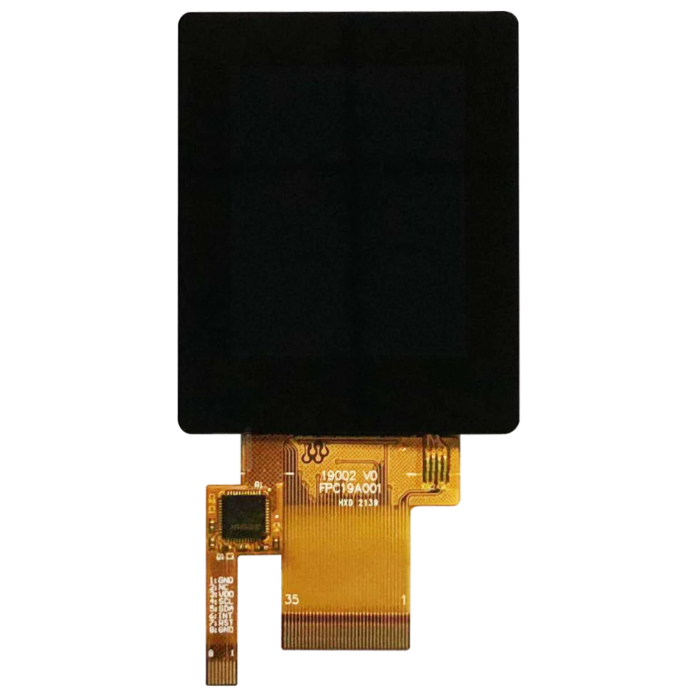 1.9inch 128x160 with controller ST7735 MCU & SPI interface high brightness outdoor PCAP touch display 1000cd LCD screen