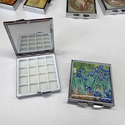 16 Kleur/18 Kleur Creatieve Aquarel Pigment Verpakking Ijzeren Doos Diy Student Hand Grootboek Schilderij Pigment Lege Doos Benodigdheden