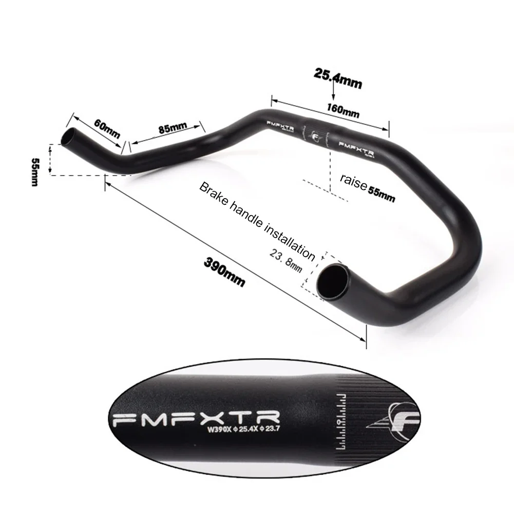 25.4mm 390mm Bullhorn Handlebar for Fixed Gear Mountain Road Bike Cycling Parts