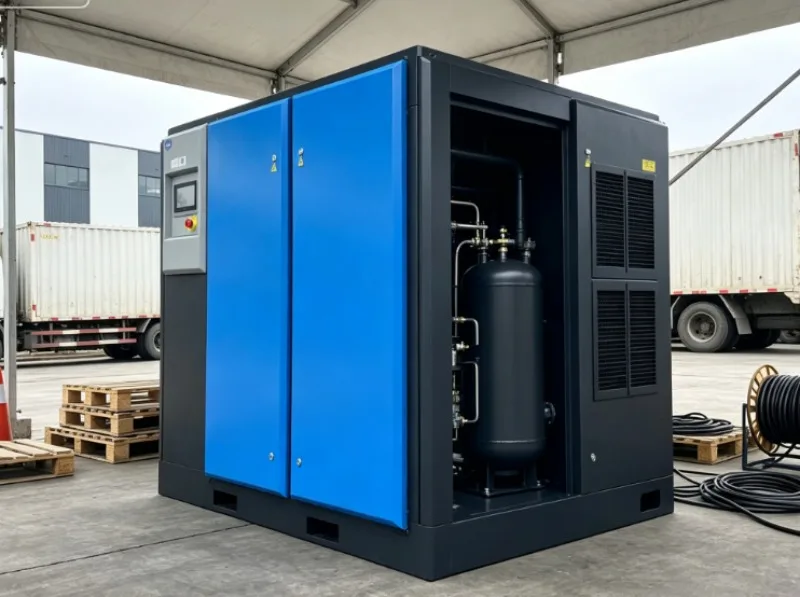 8Bar 11KW VSD Screw Air Compressor, High Efficiency Energy Saving Low Noise Variable Speed Industrial Workshop Compressor