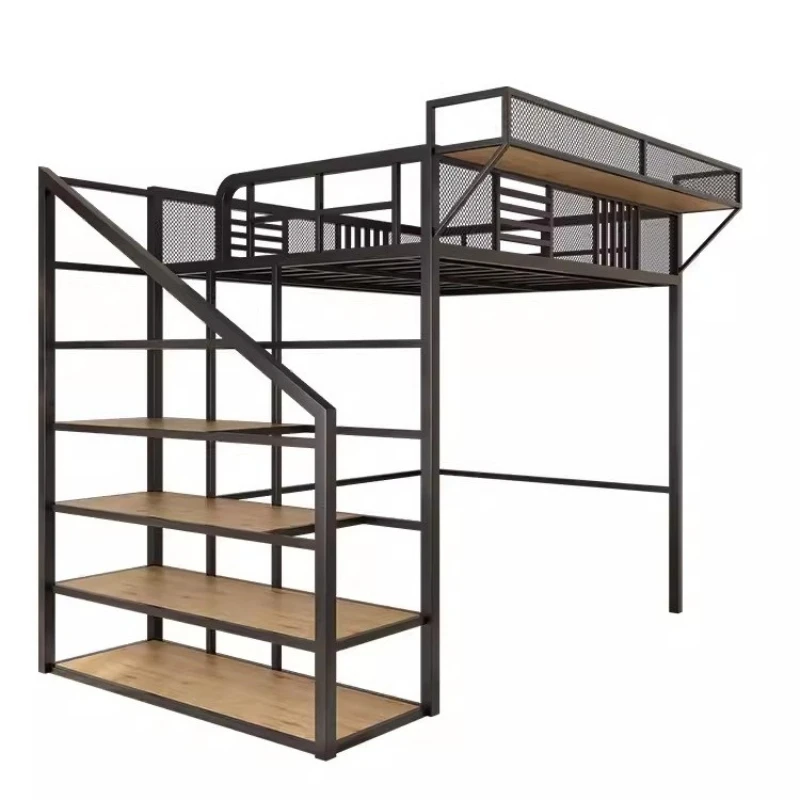 

Elevated bed sheet Upper bed Lower empty space saving household second floor suspended b Attic bed High and low