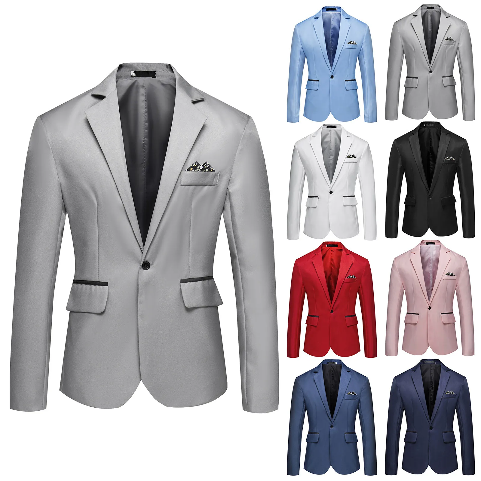 

2024 Formal Casual Formal Lapel Suit Coat for Business Men Blazer Formal Casual Formal Lapel Suit Coat for Business