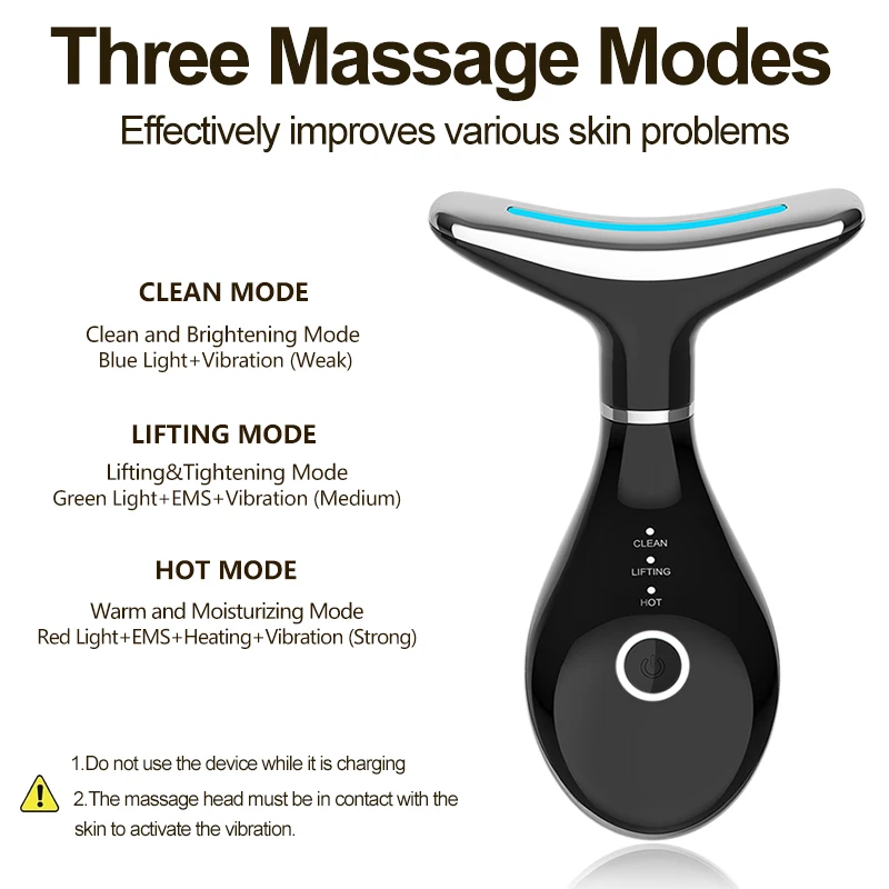 7 สีคออุปกรณ์ความงามใบหน้าเครื่องยกกระชับผิวหน้านวดหน้าลด Double Chin Face Sculpting Skin Care เครื่องมือความงาม