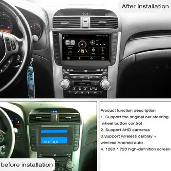 COHO 適用於 2006-2008 年 Acura TL 的 UIS 7862 9 吋安卓 13 八核心 8+256G 車載多媒體播放器,支援 CarPlay。 6 最佳銷售 謳歌 TL 收音機 - №6
