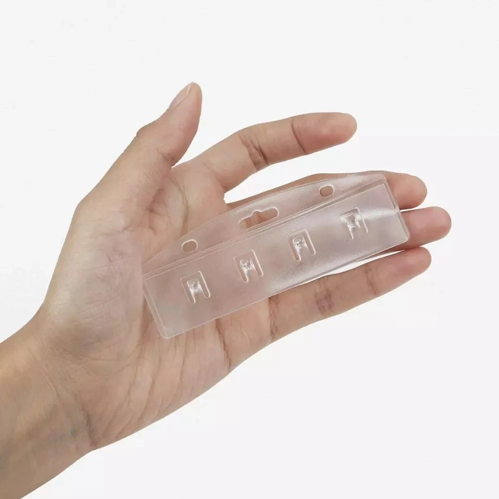 5Pcs Transparent Business Card Work Card Cover For Swipe ID Cards Badge Holder Card Case