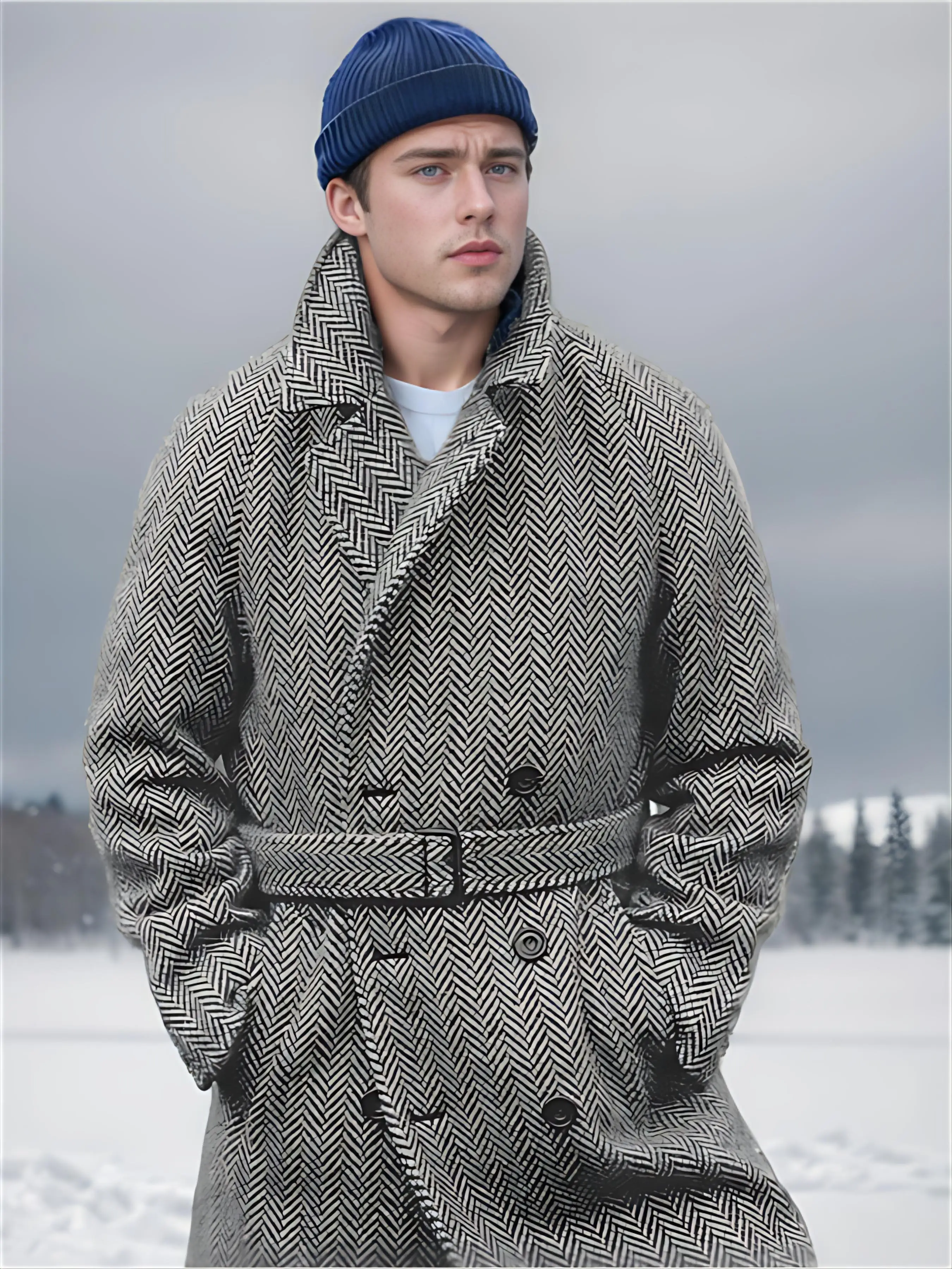 

Мужское пальто из шерстяной смеси: серое, угольно-серое, графитовое, серебристо-серое, стальное, гранитное, каменное, бетонное, пепельное, дымчатое, туманное, облачное, элегантное.