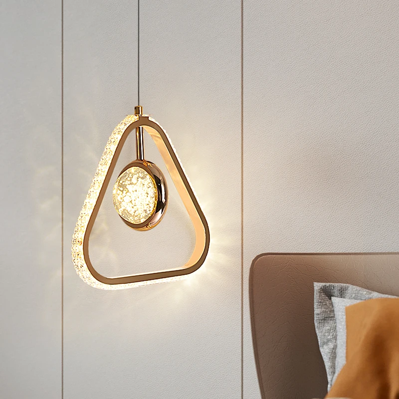 Zeitgenössische LED-Pendelleuchte, Kristallkugel, Perlenschwarz oder Gold, Design-Droplight für Heimbeleuchtung, Dekor, Flurbeleuchtung