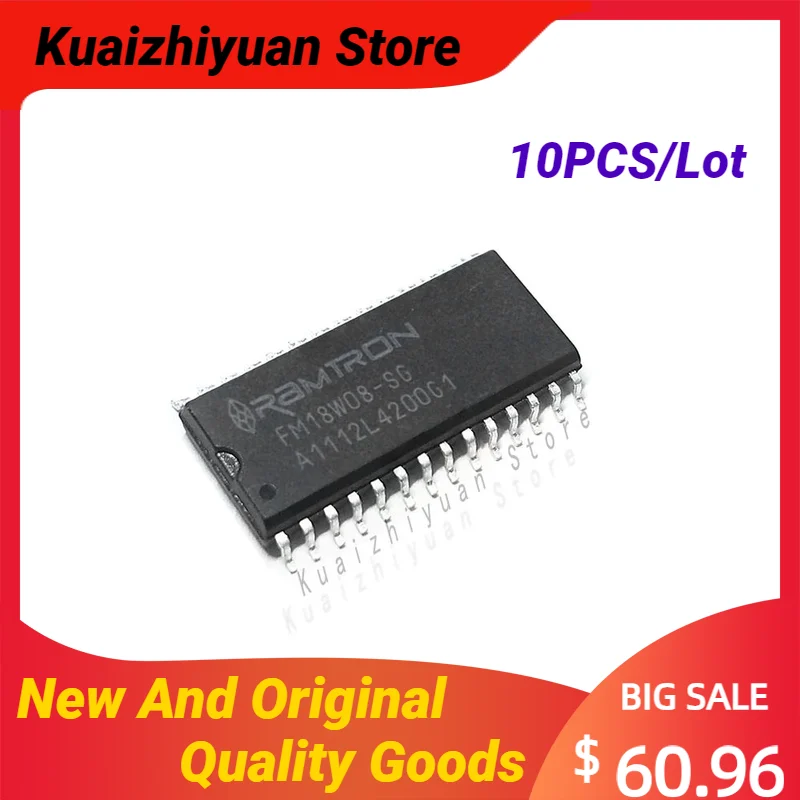 

10PCS/Lot New And Original FM18W08-SGTR 18W08 SOP-28 FM18W08-SG 3.3V 70ns Parallel F-RAM Memory Quality Goods