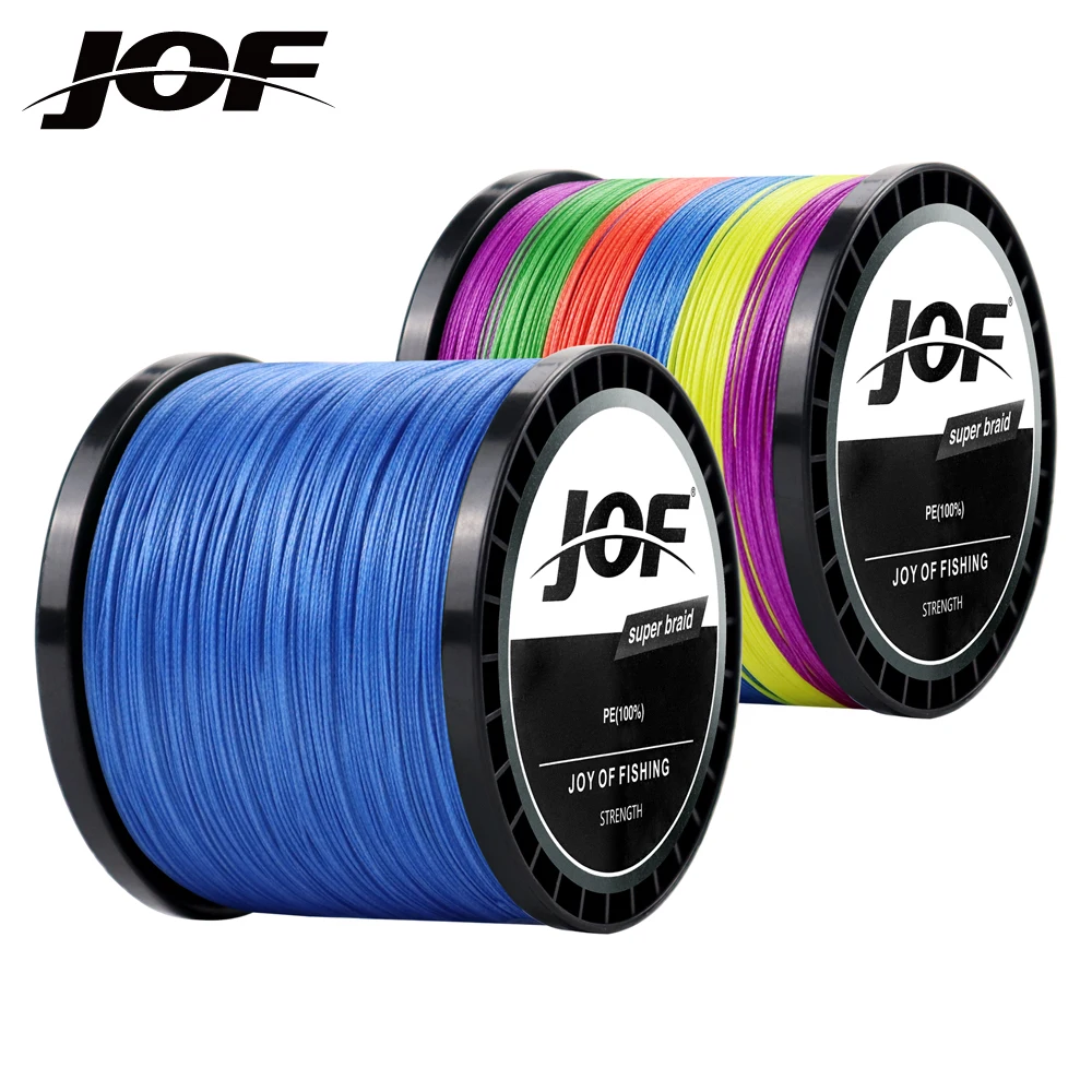 JOF New 4 Strands Fishing Line 300M 500M 1000M Japanese Multifilament 100% PE Durable Wire Carp Super Strong Woven Thread Tackle