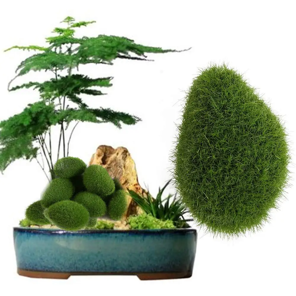 Arrangements Covered Stones Diy Decoration Simulation Plant Faux Green Moss Artificial Green Moss Ball Artificial Moss Rocks