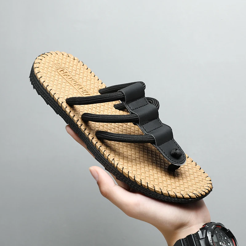 

Men'S Slippers New Large-Sized Fashionable Casual Men'S Sandals With Thick Soles Light Weight, Hiking Wading Men'S Flip-Flops