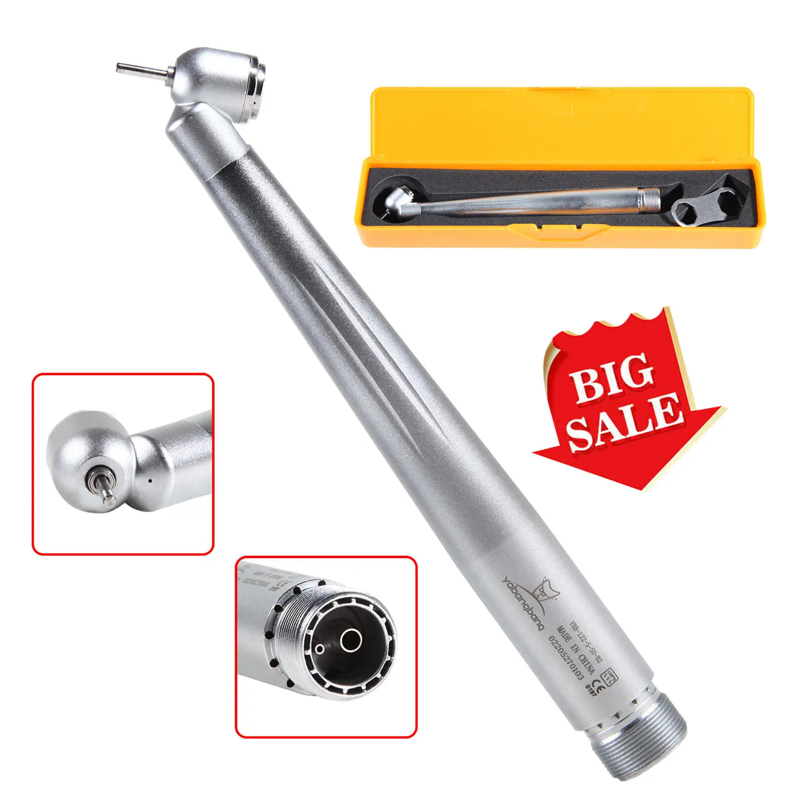 Dental 45 Degree Surgical High Speed Handpiece Single Water Spray Push Button Turbine 2/4Hole Nsk Type