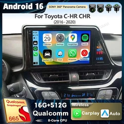 Android 16 Carplay Car Radio For Toyota C-HR CHR 2016 2017 2018 2019 2020 Multimedia Video Player Navigation GPS Stereo 2Din DVD