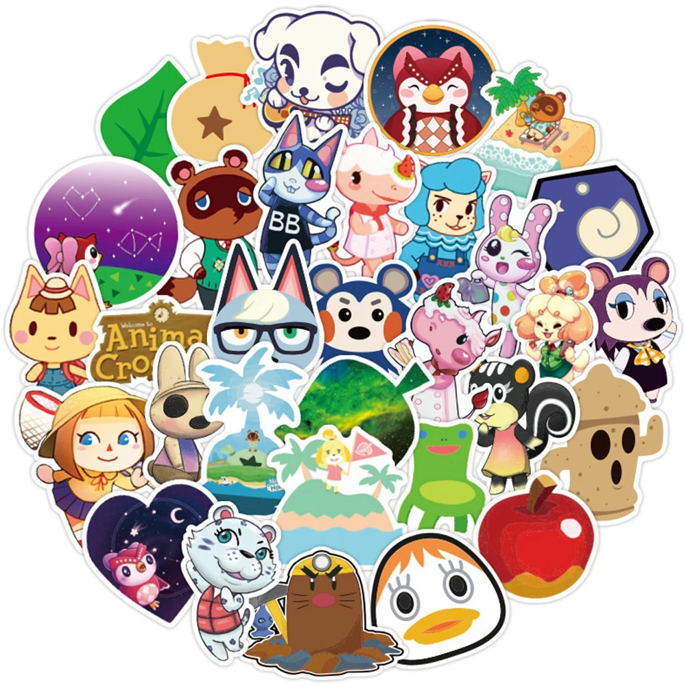 10/30/50/100pcs Cartoon Animal Stickers for Laptop Scrapbooking Water Bottle Waterproof Aesthetic Graffiti Cute Kids Sticker