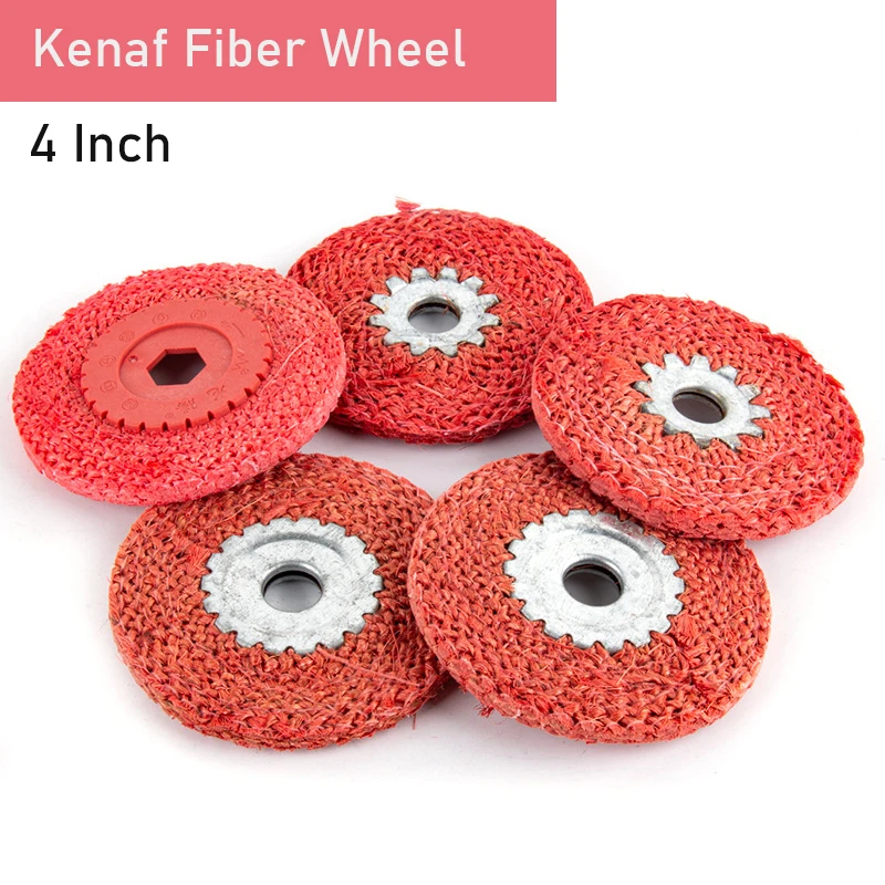 

1 piece 4"/100mm Sisal Buffing Wheel Non-woven Polishing Disc for Stainless Steel Metal Angle Grinder Grinding Tool