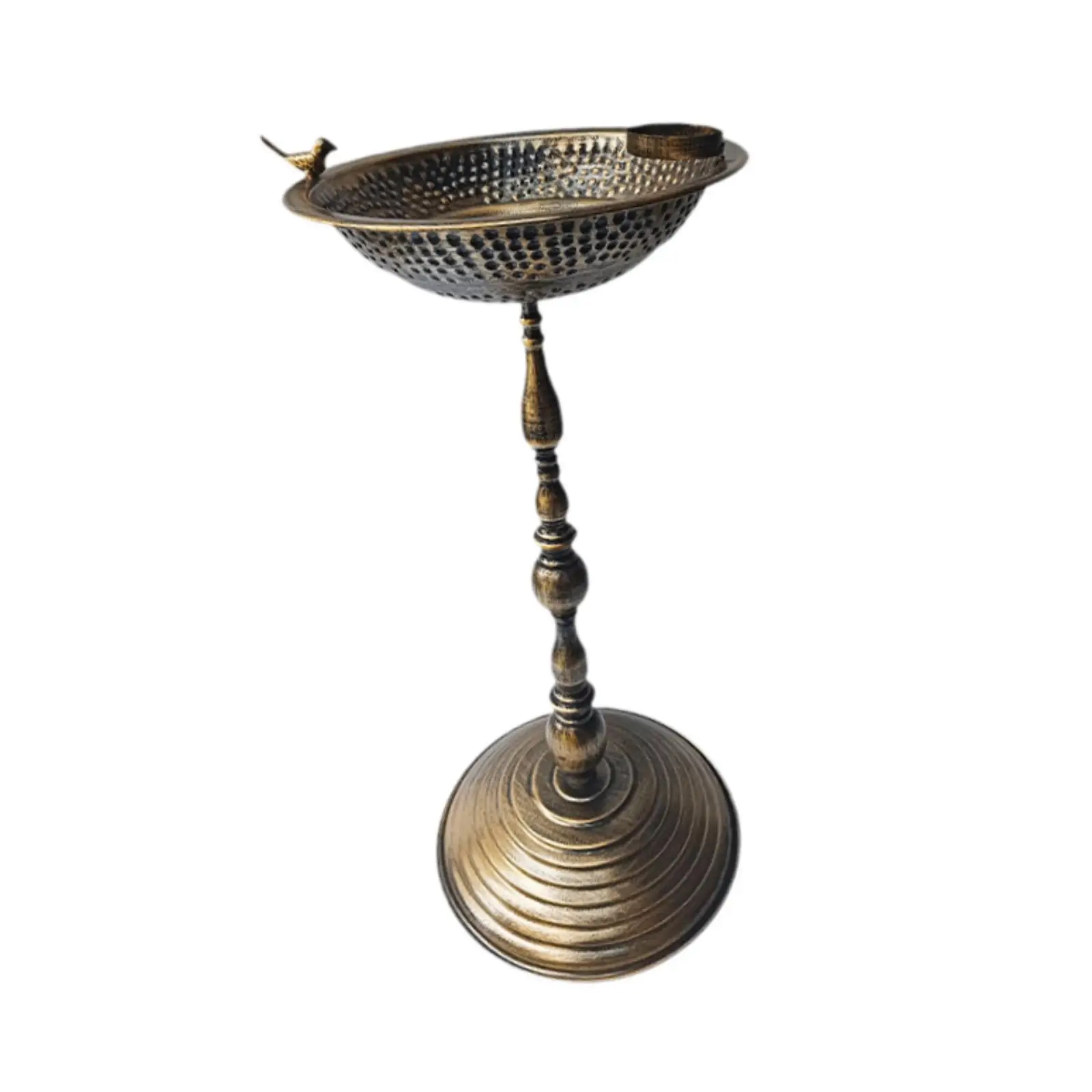 Garden Birds Bath Sturdy Metal Bird Waterer Easy Install for Outdoor Lawn Patio Bird Lovers Present