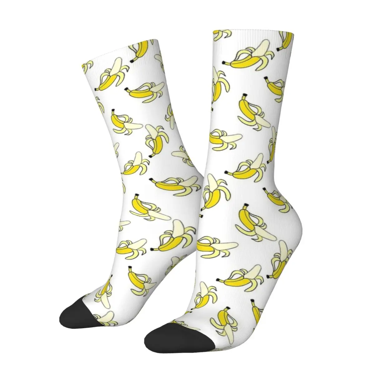 Fruit Banana Pattern Socks Autumn Yellow Stockings Funny Men Warm Soft Socks Graphic Running Sports Anti-Slip Socks