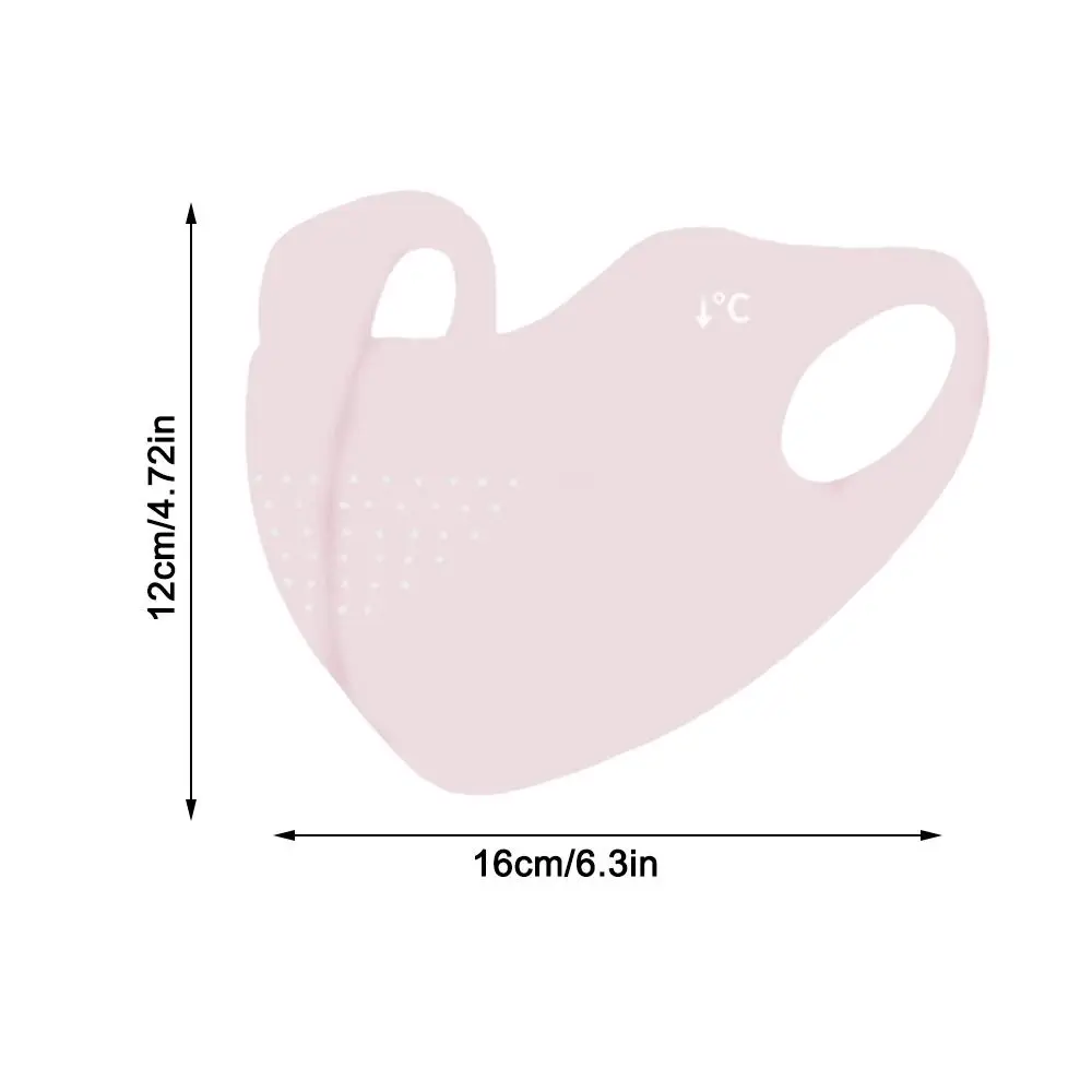 Mascarilla facial transpirable con protección solar Uv para hombre y mujer, tapabocas fino de seda helada para deportes al aire libre, correr y