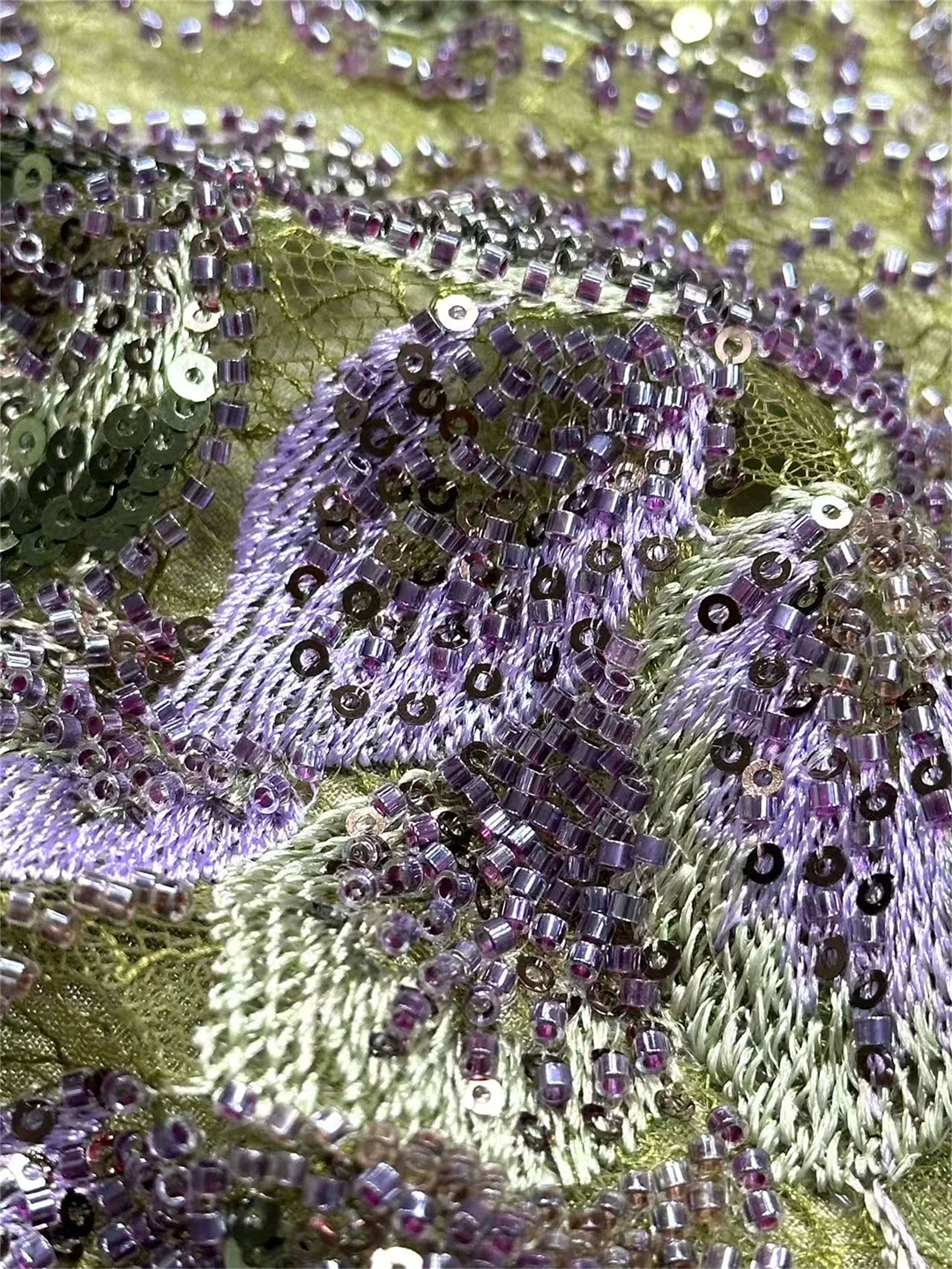 Solid Color Beaded Sequin Fabric Lace Pearl Raindrop Pattern African High Quality 2026 Lace Fabric For Sewing Women's Dress