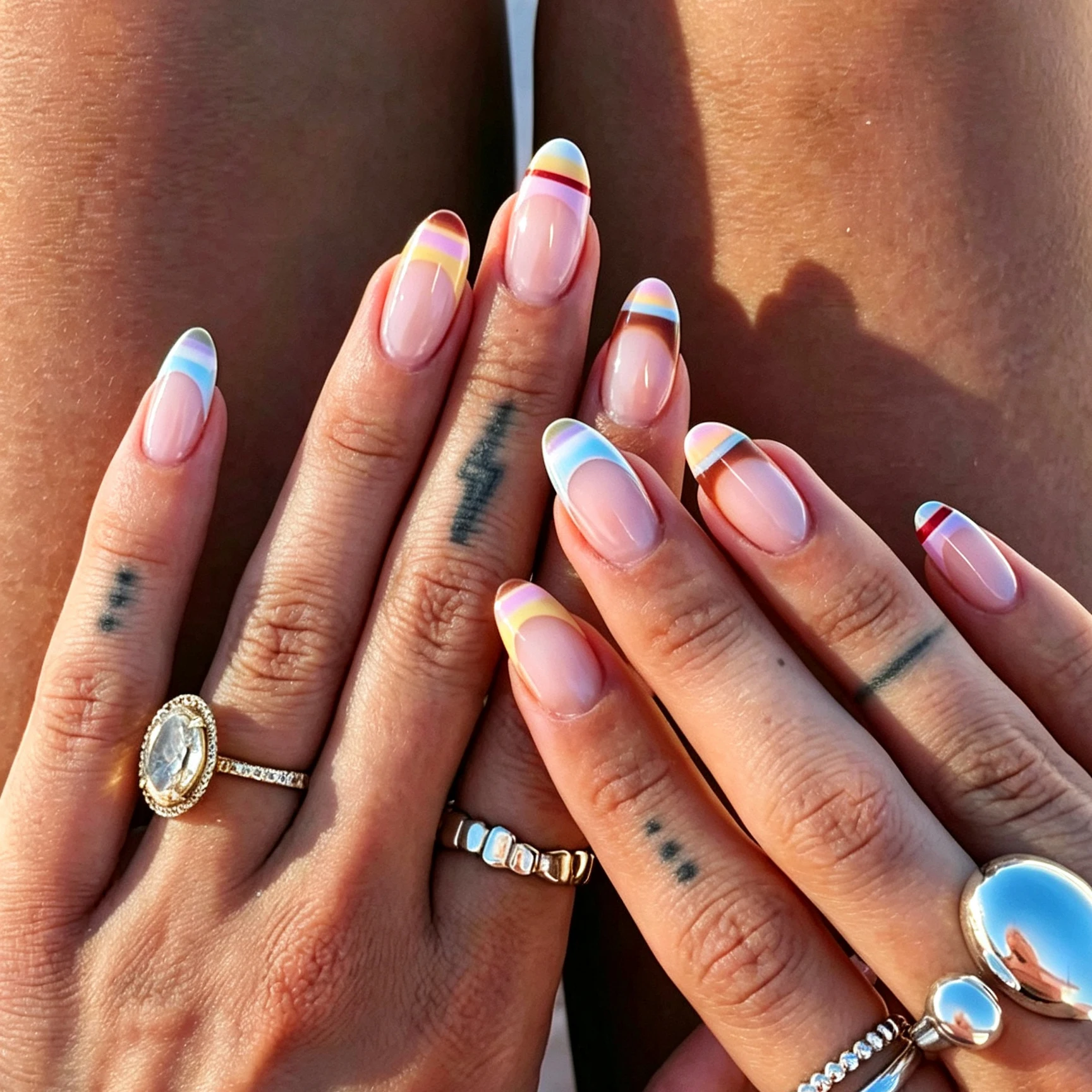 Nail Art Oval - 24-delige set medium ovale opzetnagels, nude