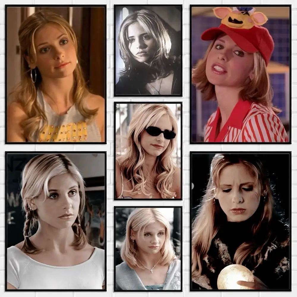 B-Buffy The Vampire Slayer Poster Versatile HD Waterproof Wall Art Self-Adhesive Decor for Any Space Ideal Gift
