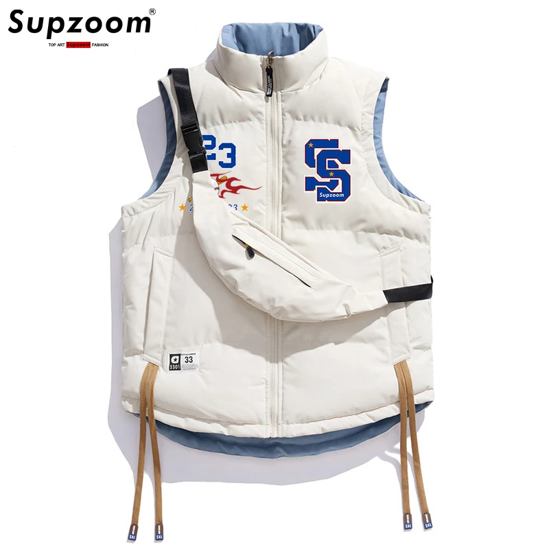 

Supzoom Top Fashion New Arrival Cotton Autumn And Winter Solid Color Collar Corduroy Backpack Fashionable Warm Thickened Vest