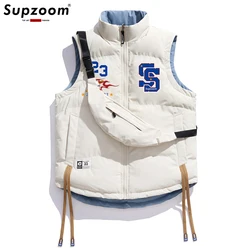 Supzoom Top Fashion New Arrival Cotton Autumn And Winter Solid Color Collar Corduroy Backpack Fashionable Warm Thickened Vest