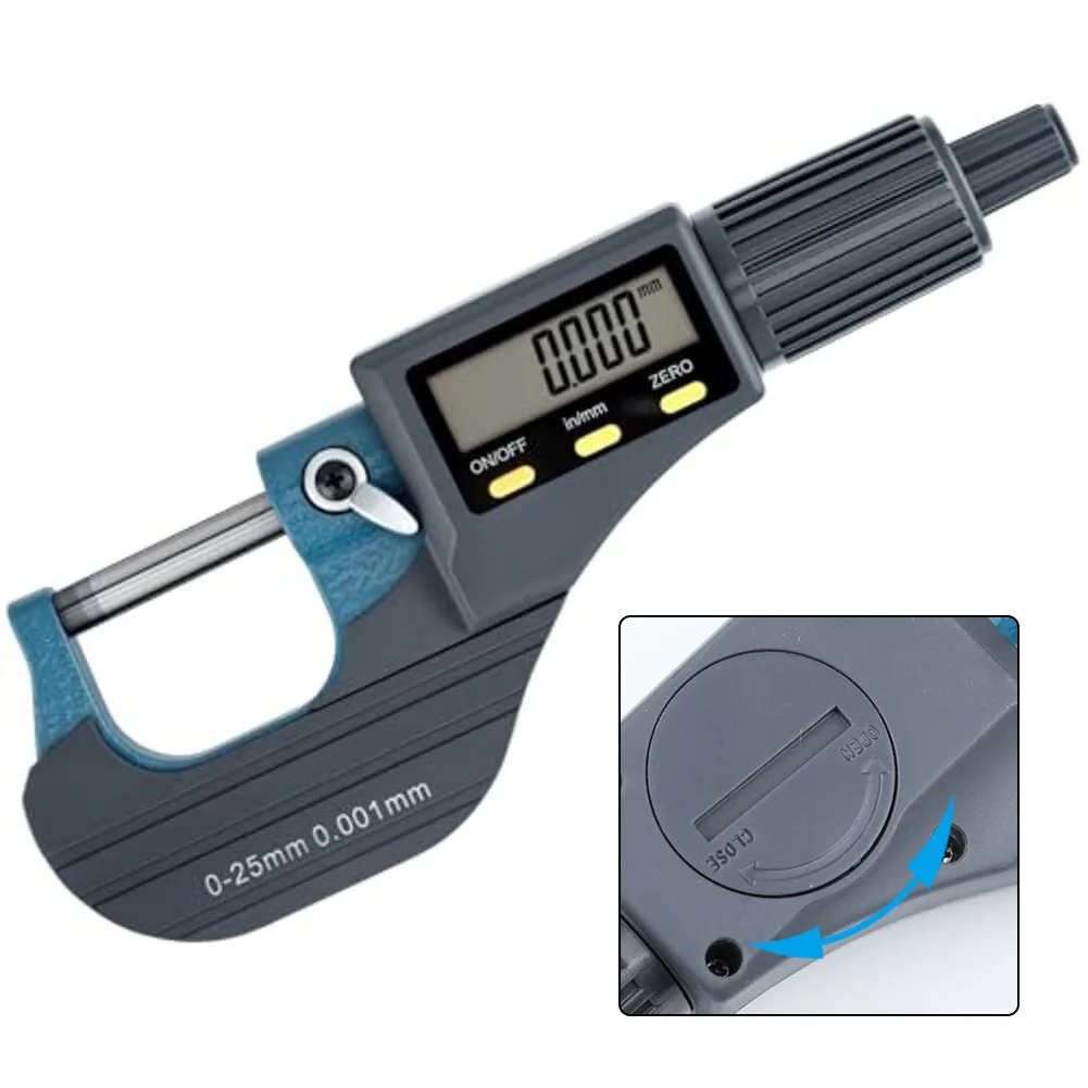 0.001mm Accuracy Digital Micrometer For Machining Digital Micrometer 0.001mm Resolution Carbide-tipped Alloy Head