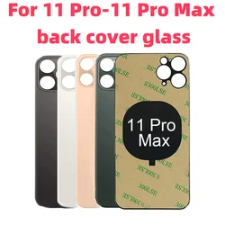 Back Glass+3M glue For IPhone11 Pro-11Pro Max Back Cover Glass Fast Replacement  Housing Battery Cover Big Hole Rear Glass