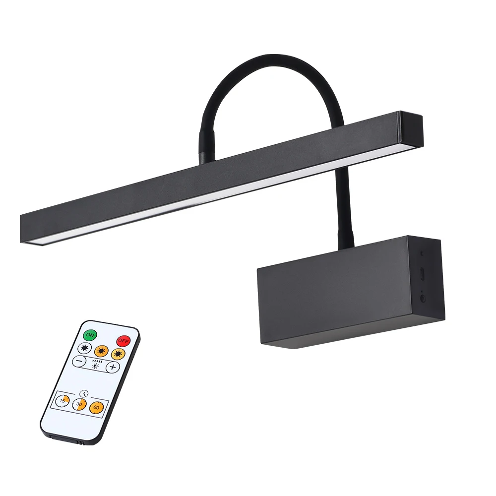 Wireless Wall Lights Indoor Rechargeable Dimming Wall Sconce Light with 360° Flexible Arm LED Wall Lamp for Game Room Corner