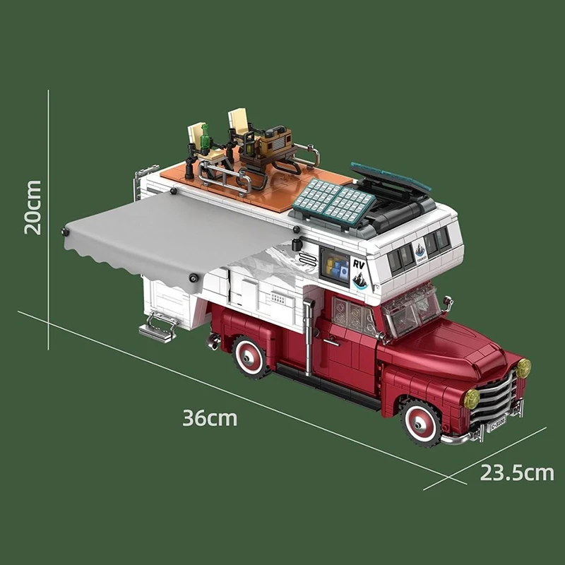 Creative Expert MOC WGC66008 camion Camper modello 1868 pezzi Building Blocks giocattoli in mattoni per bambini regalo di compleanno