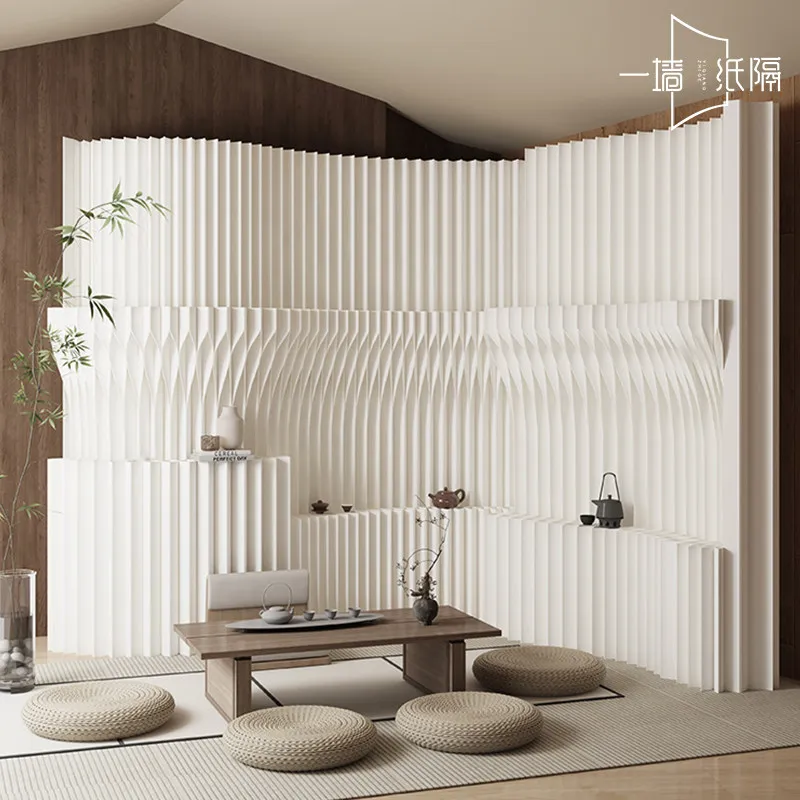 No Punching Partition Office Entrance Screen Partition Beauty Salon Storage Background Wall Room Partition Paper Wall False Wall