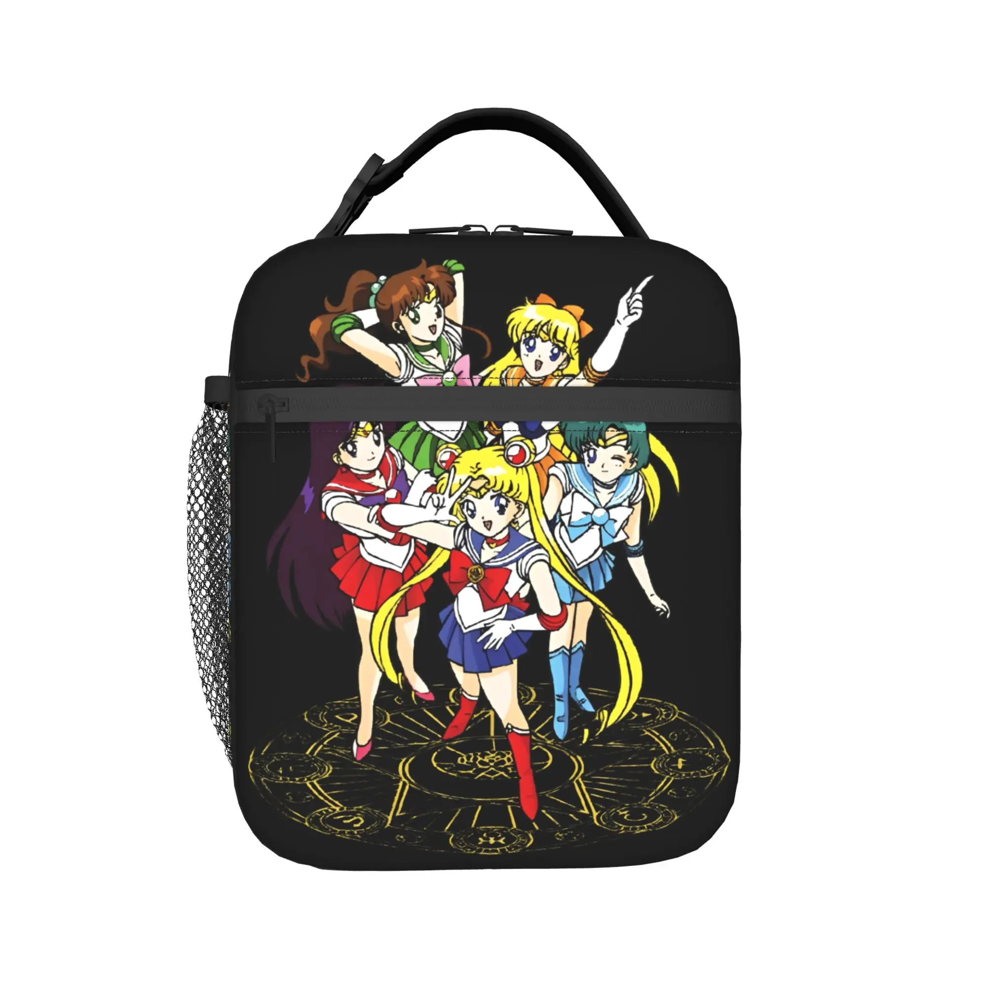 

Sailors Moons magical girl kitty cat Insulated Lunch Bag For School Office Storage Food Boxes Cooler Thermal Lunch Boxes