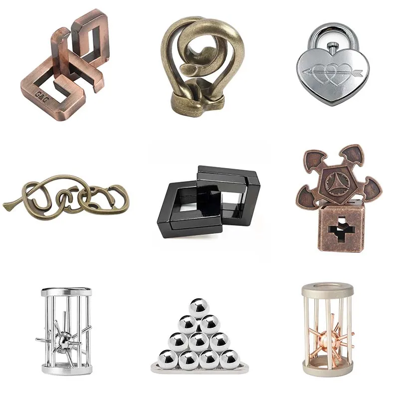 

IQ Chain Grow the Intellect Puzzle Unwrapped Toys For Adults Children Brainteasers Metal Toy