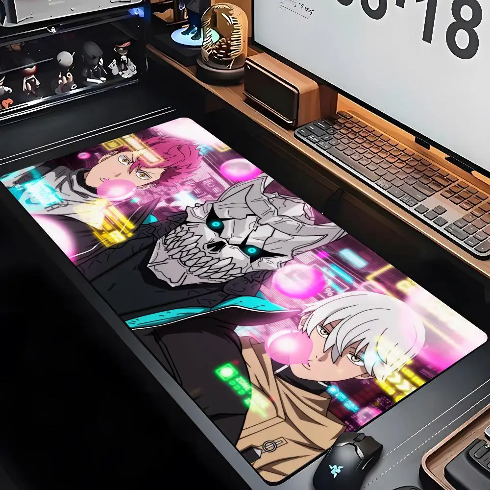 Hot Anime K-Kaiju No. 8 Mouse Pad XXL Gamer Gaming PC Computer Otaku Locking Edge DIY Customized Photo Laptop Notebook Desk Mat