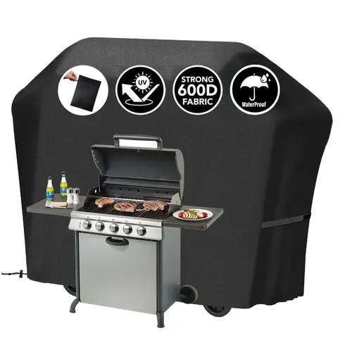 Heavy Duty BBQ Grill Cover for Outdoor Grill Waterproof Weather Resistant UV & Fade Resistant Grill Cover with Adjustable Straps