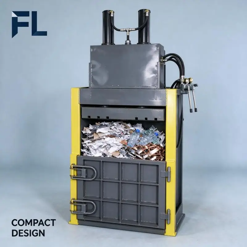 Hydraulic Baler Industrial Baling Compactor High Density Bales For Aluminum Can Scrap Recycling