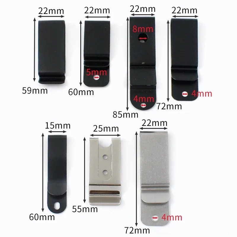 10/20/50Pcs Metal Belt Clip Buckles Wallet Hook Holster Clips Key Pocket Loop Man Waistband Clasp DIY Craft Hardware Accessories