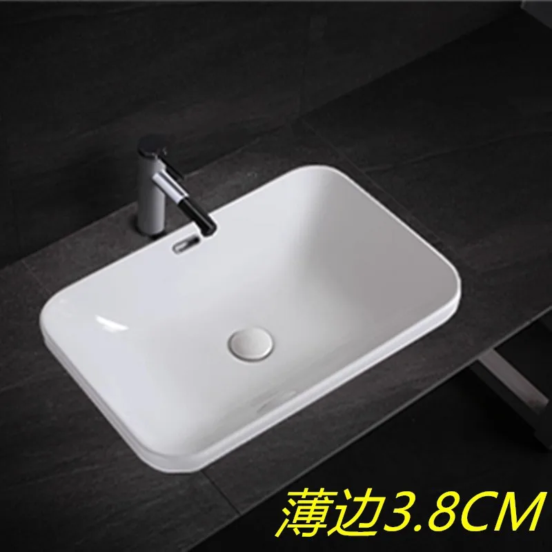 Thin edge semi-embedded Taichung basin Wash basin Embedded basin Home